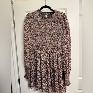 Pink and green floral LULUs dress,tags still on, never worn